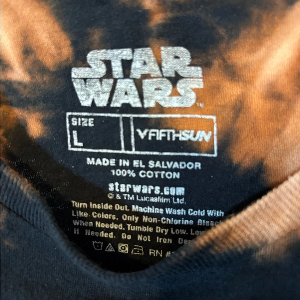 Star Wars Black and Orange Short Sleeve Tee with Darth Vader - Picture 3 of 3